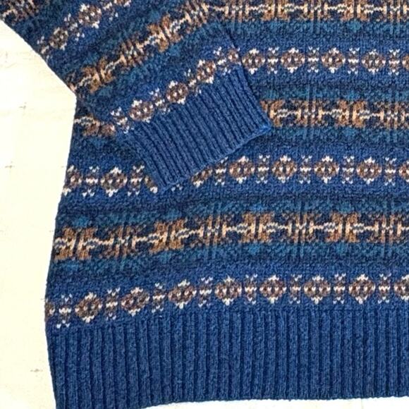 St. John’s Bay Fair Isle Sweater Men’s L Blue - Picture 3 of 11